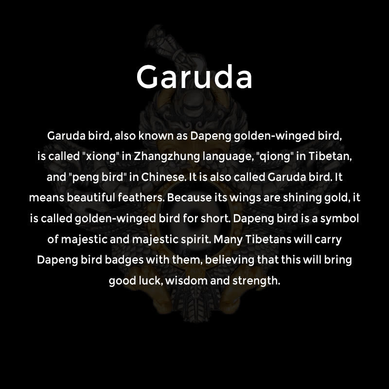 925 Sterling Silver Garuda Dzi Bead Spiritual Protection Necklace