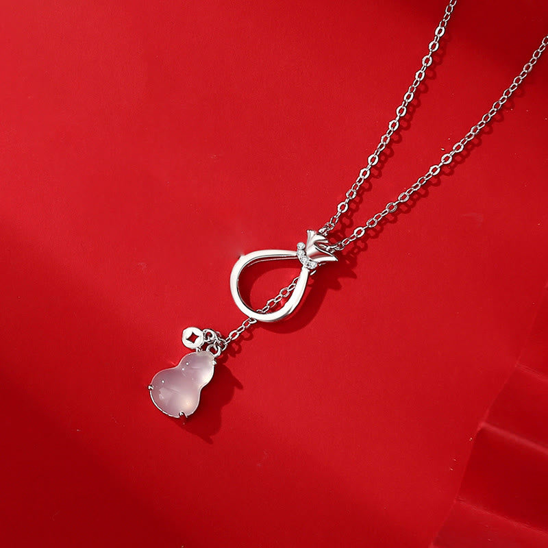 Red Agate Chalcedony Gourd Necklace | Confidence & Luck