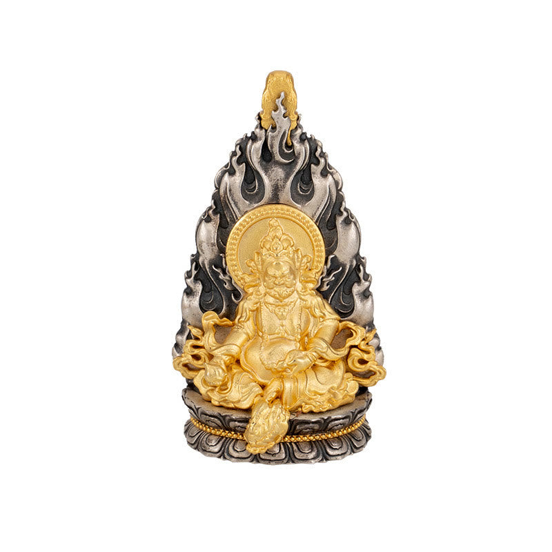 Yellow Jambhala Sterling Silver Spiritual Necklace Pendant