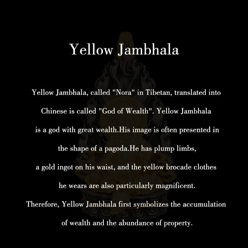 Yellow Jambhala Sterling Silver Spiritual Necklace Pendant