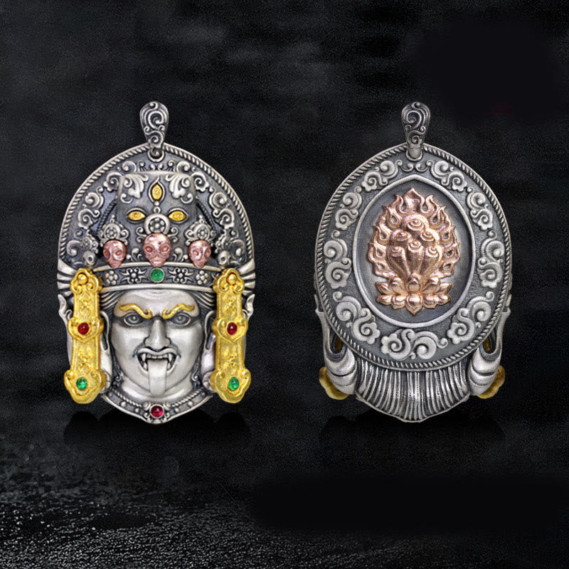 Zakiram Silver Necklace | Goddess of Wealth Protection Pendant