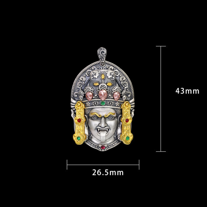 Zakiram Silver Necklace | Goddess of Wealth Protection Pendant