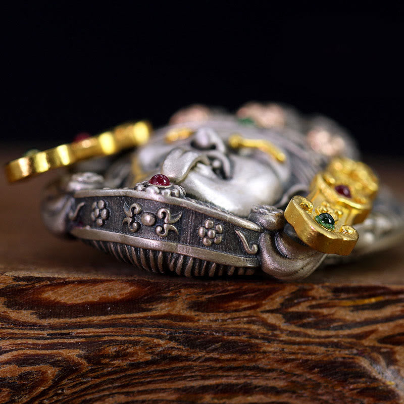Zakiram Silver Necklace | Goddess of Wealth Protection Pendant
