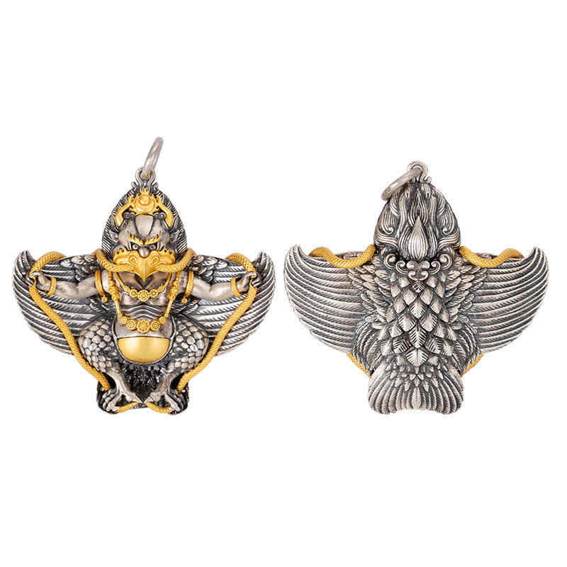 Garuda Wisdom Necklace in 925 Sterling Silver for Protection