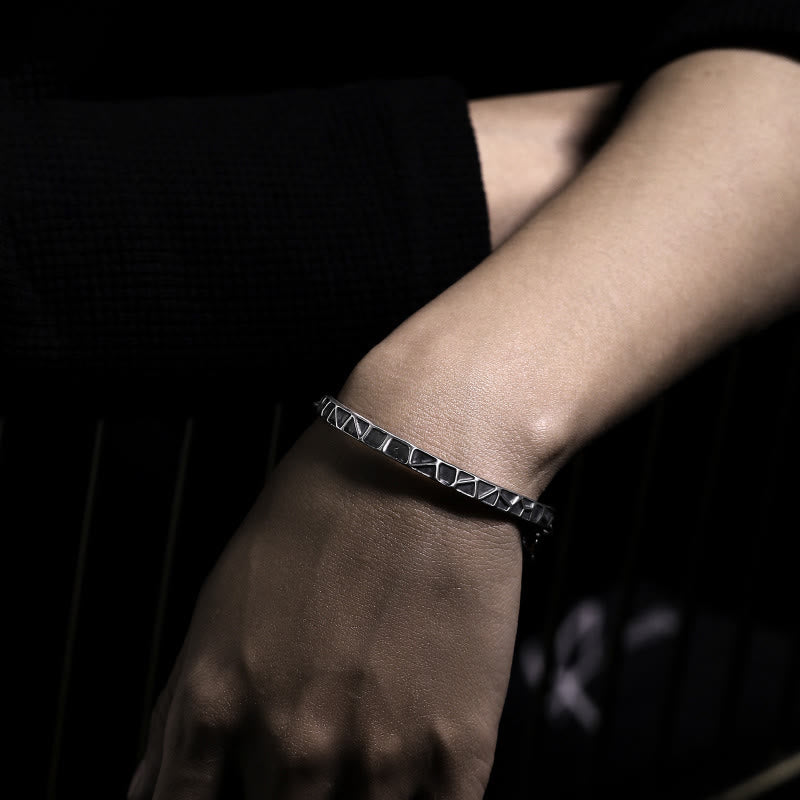 Schutzarmband aus Sterlingsilber für Herren mit Hammer- und Dornen-Design
