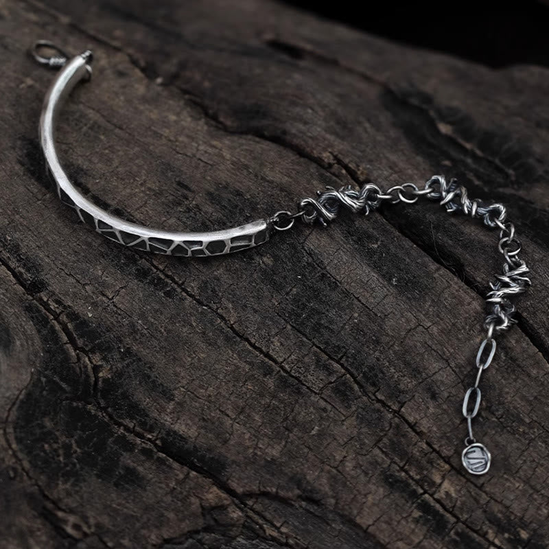 Schutzarmband aus Sterlingsilber für Herren mit Hammer- und Dornen-Design