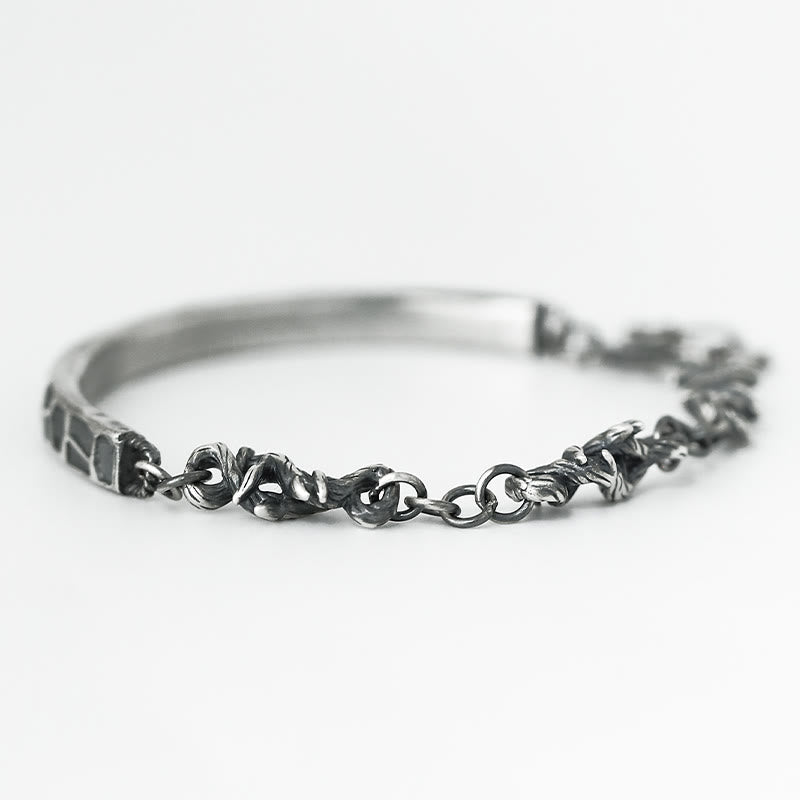 Schutzarmband aus Sterlingsilber für Herren mit Hammer- und Dornen-Design