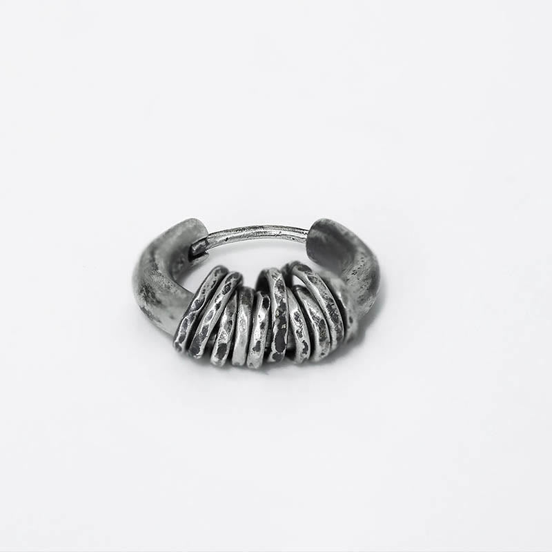 925 Sterling Silver Hand-Hammered Protection Spiritual Earrings