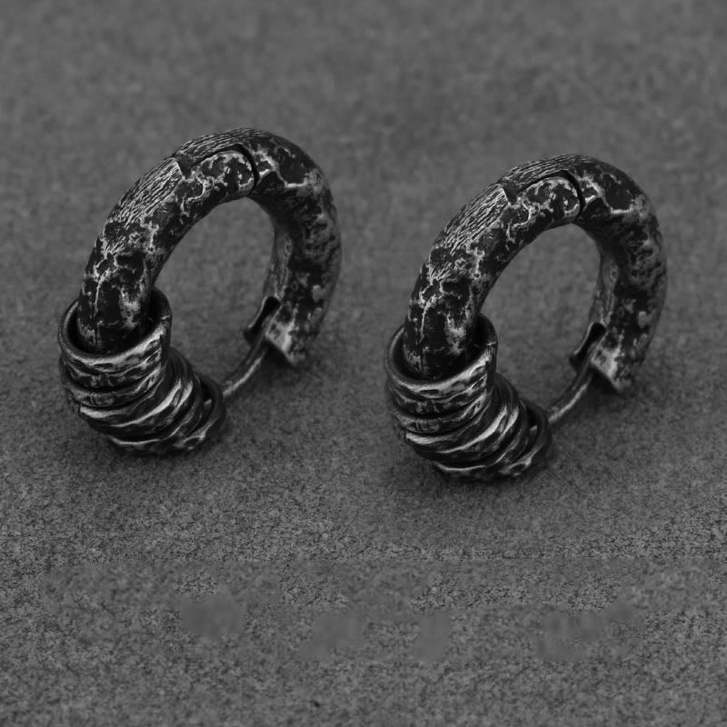 925 Sterling Silver Hand-Hammered Protection Spiritual Earrings