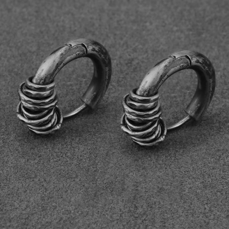 925 Sterling Silver Hand-Hammered Protection Spiritual Earrings