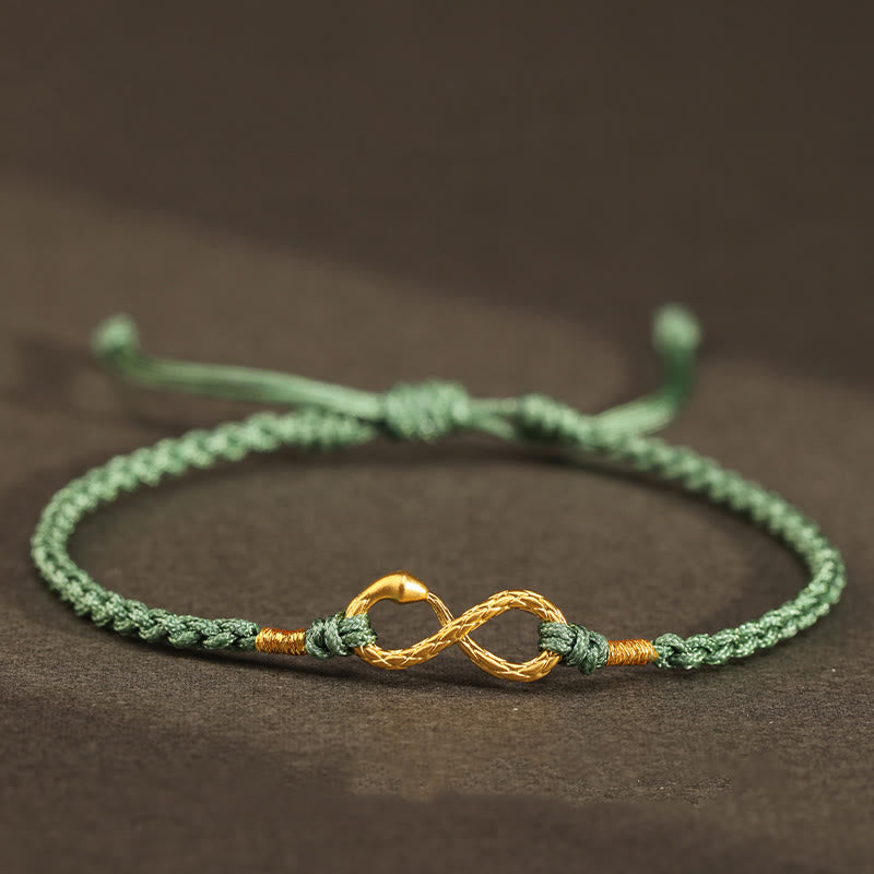 999 Gold Snake Eternal Endless Knot Bracelet