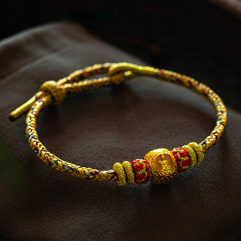 999 Gold Zodiac Snake Luck Bracelet