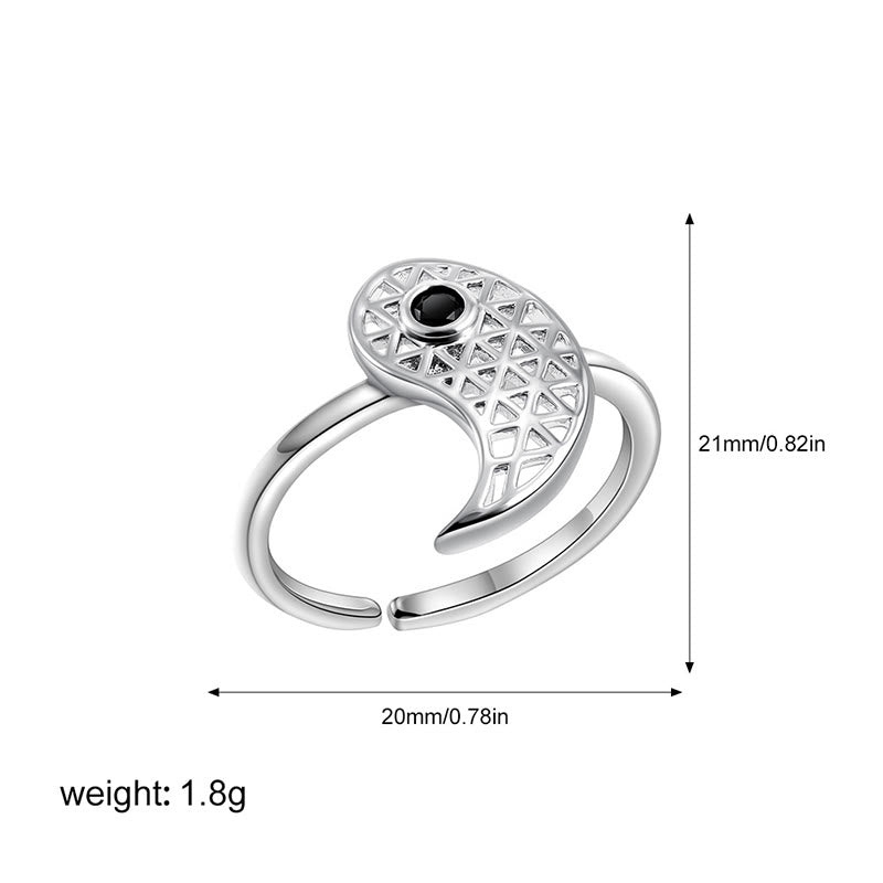 Unisex Titanium Steel Yin Yang Balance Couple Ring