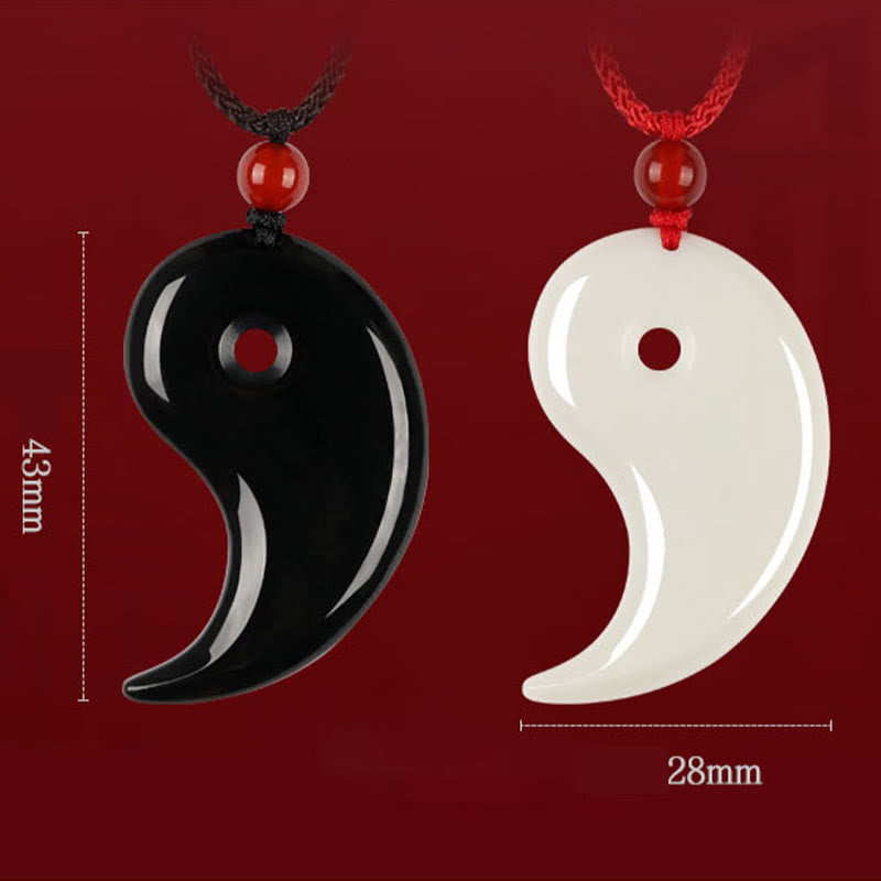 Hetian Jade Yin Yang Necklace Pendant | Balance & Luck