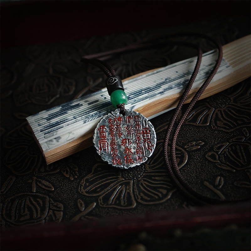 999 Sterling Silver 24k Gold Yin Yang Bagua Necklace Pendant