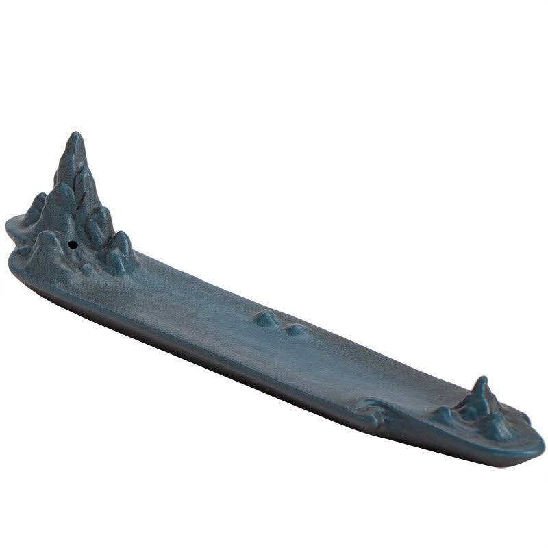 Mountains Boat Ceramic Incense Burner for Spiritual Healing