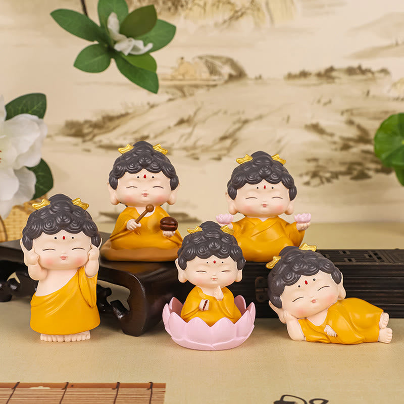 Meditation Lotus Amitabha Buddha Resin Statue Home Decor Ornament