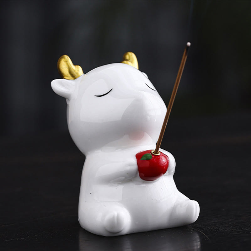 Cute Deer Ceramic Incense Burner for Meditation Harmony