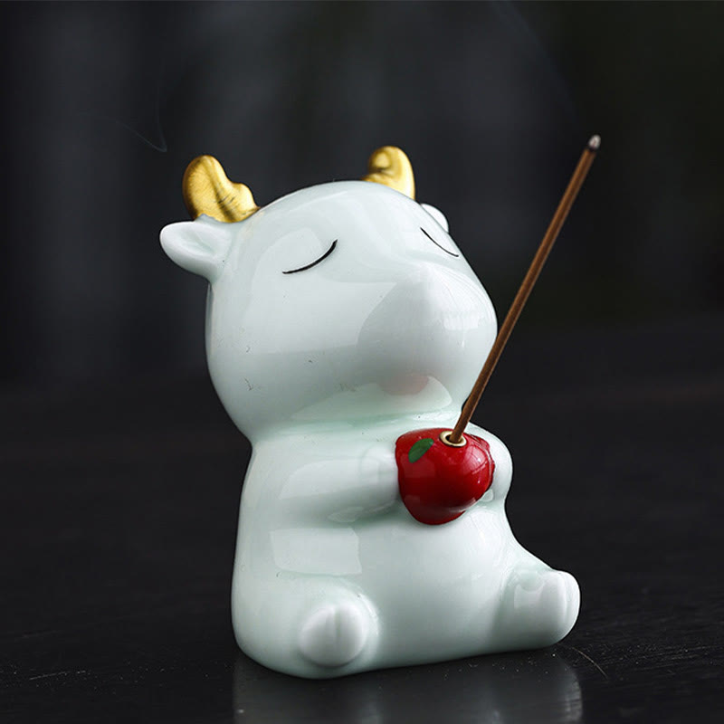 Cute Deer Ceramic Incense Burner for Meditation Harmony