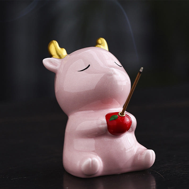 Cute Deer Ceramic Incense Burner for Meditation Harmony