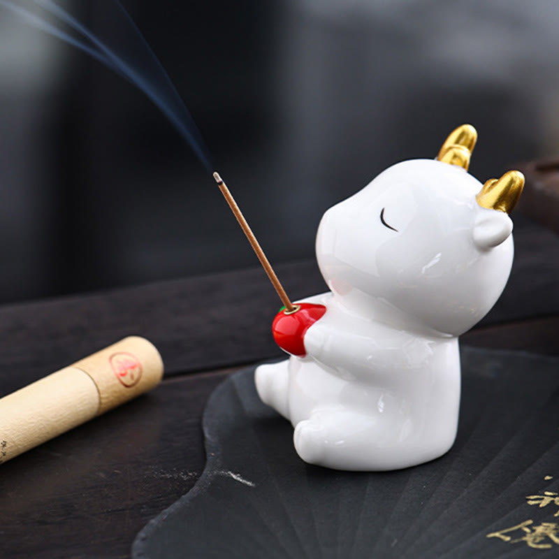Cute Deer Ceramic Incense Burner for Meditation Harmony
