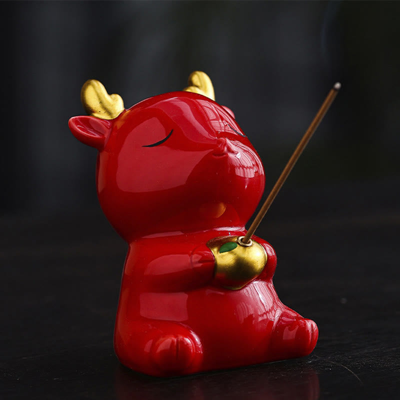 Cute Deer Ceramic Incense Burner for Meditation Harmony