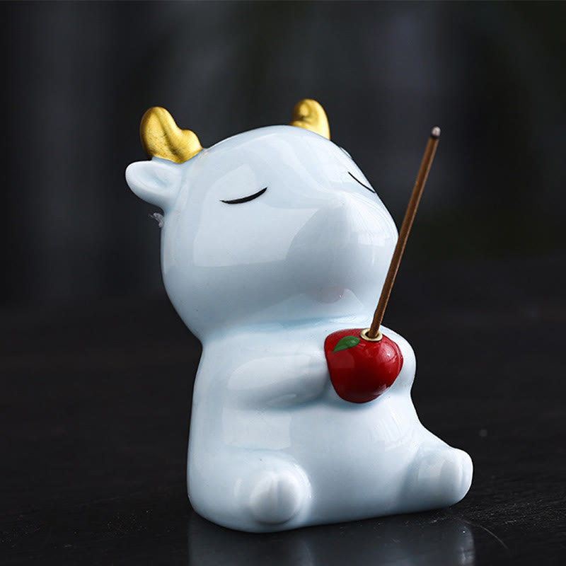 Cute Deer Ceramic Incense Burner for Meditation Harmony