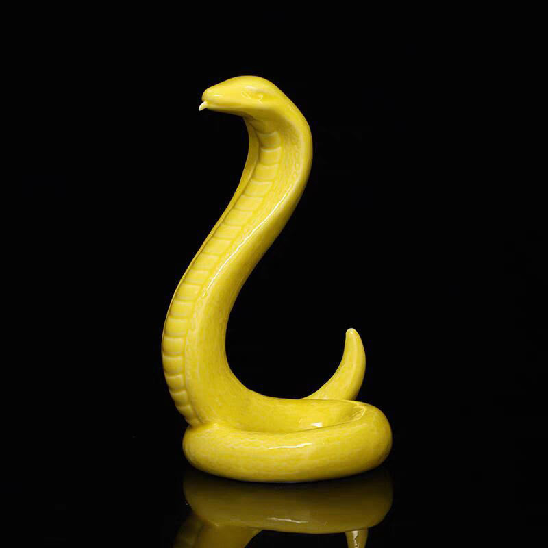 15.5cm Ceramic Year of the Snake Home Decoration Figurine