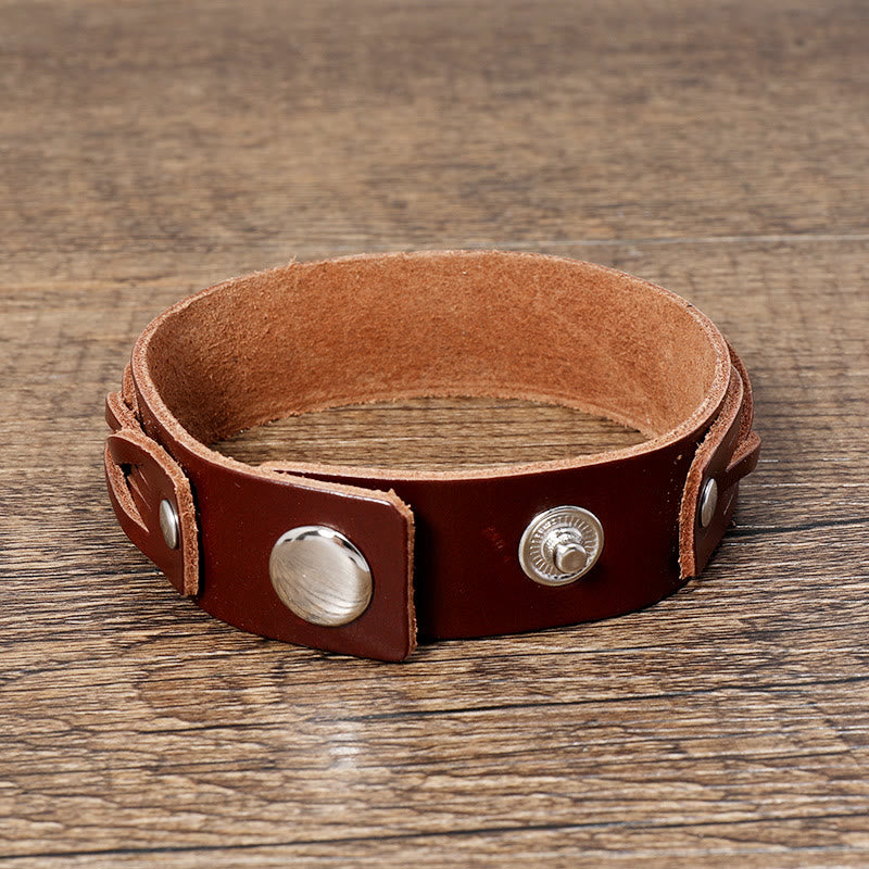 Vintage Weaving Leather Adjustable Strengthen Bracelet