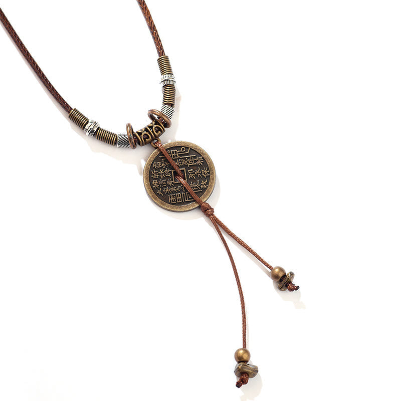 Mountain Ghosts Spend Money Yin Yang Necklace Pendant 77cm