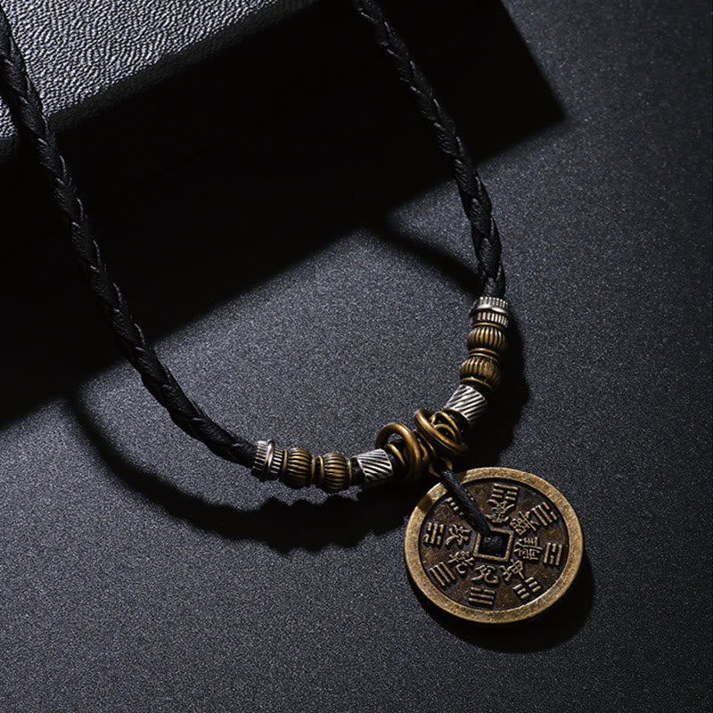 Mountain Ghosts Spend Money Yin Yang Necklace Pendant 77cm