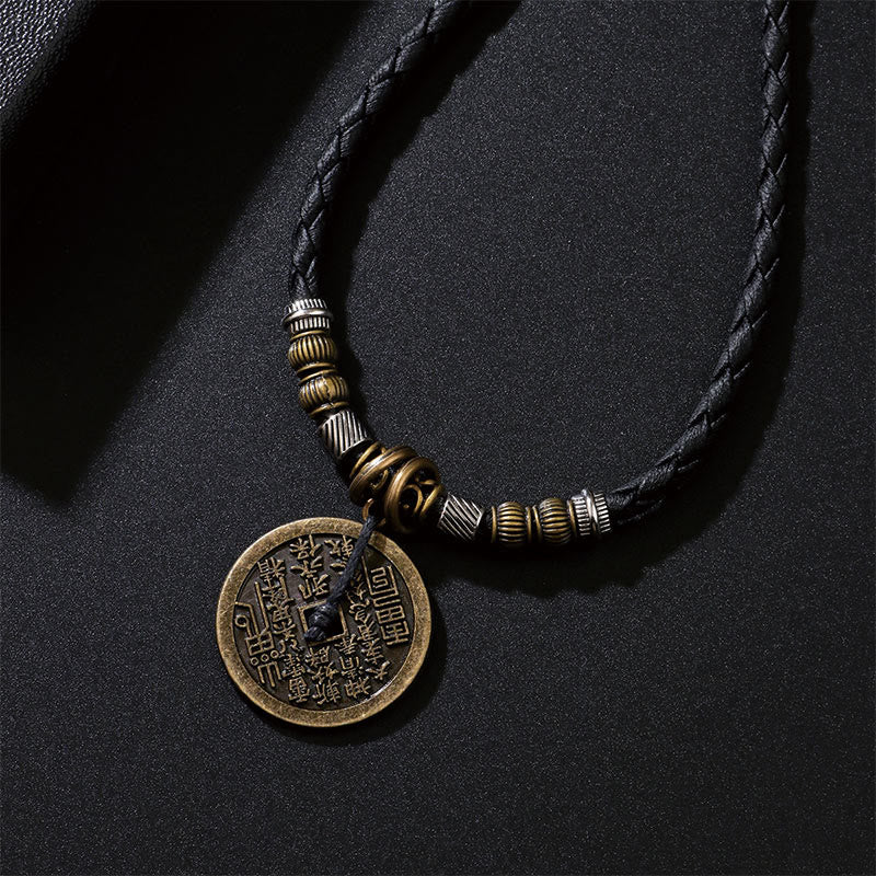 Mountain Ghosts Spend Money Yin Yang Necklace Pendant 77cm