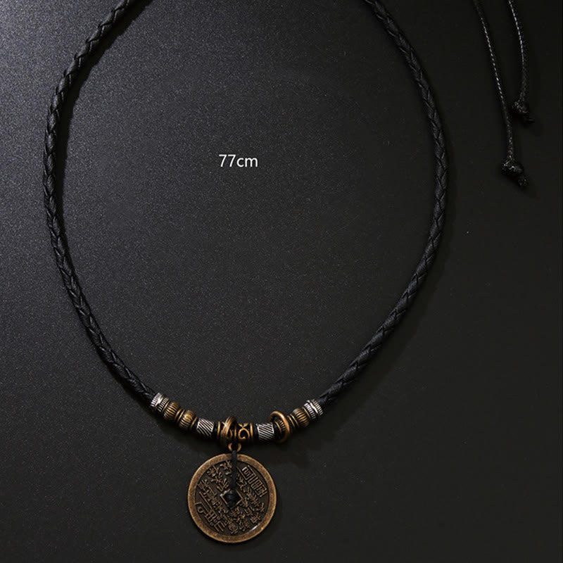 Mountain Ghosts Spend Money Yin Yang Necklace Pendant 77cm