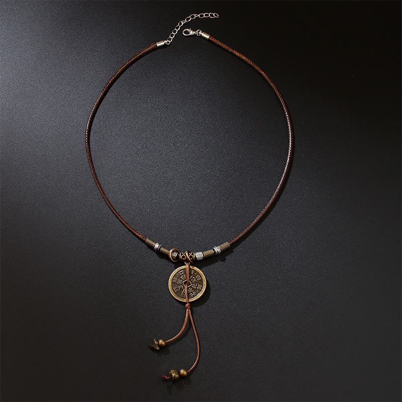 Mountain Ghosts Spend Money Yin Yang Necklace Pendant 77cm