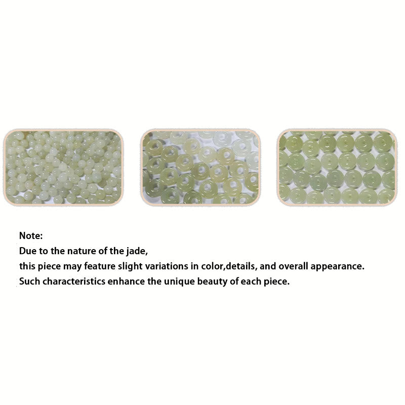 Natural Hetian Jade Peace Buckle Bracelet Necklace