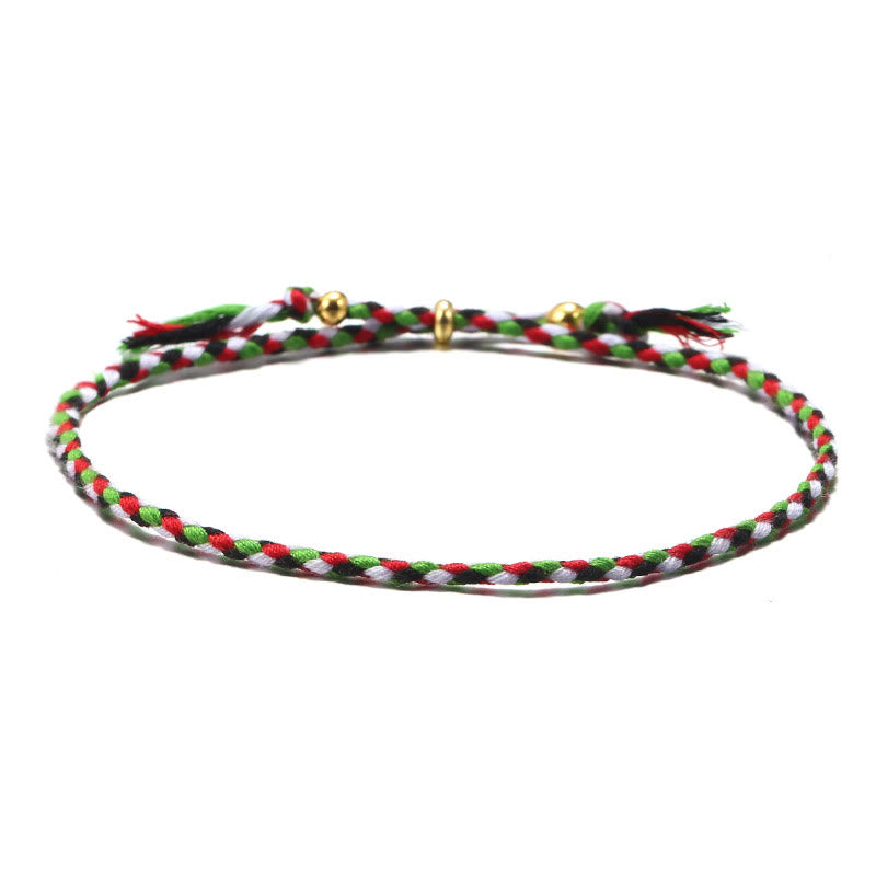 Colorful Handmade Adjustable Rope Tassel Harmony Bracelet