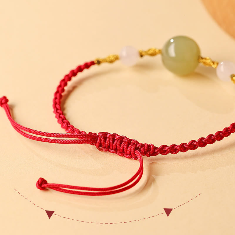 10mm Hetian Jade Luck Braided Bracelet for Spiritual Balance