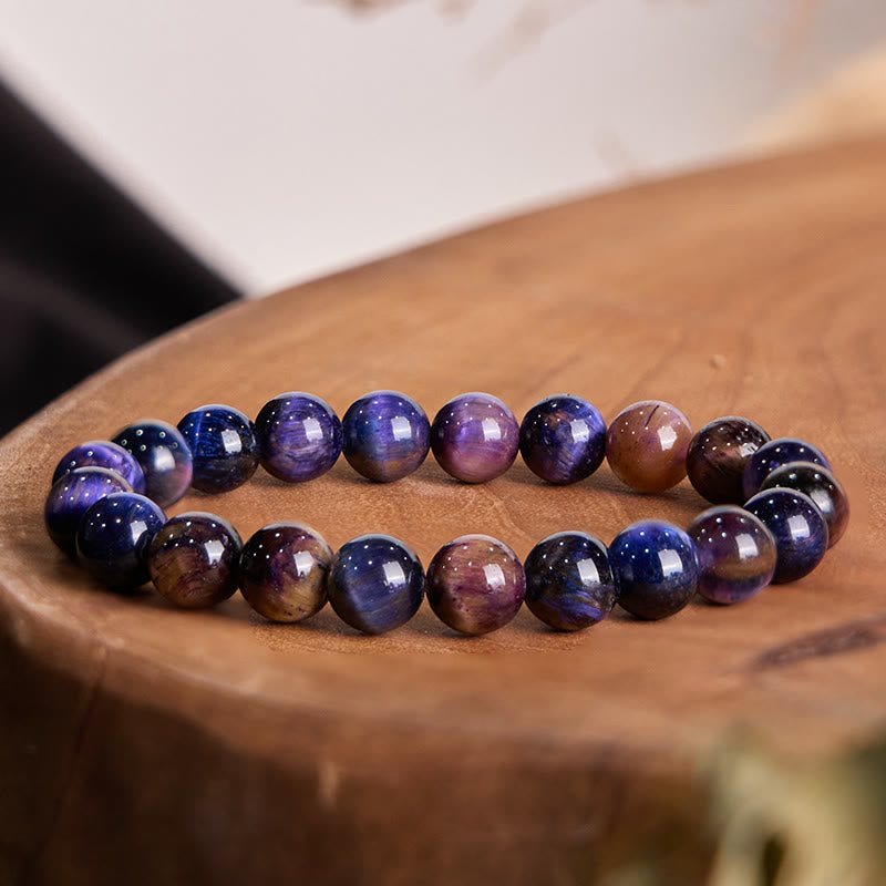 8mm Natural Tiger Eye Protection Strength Bracelet
