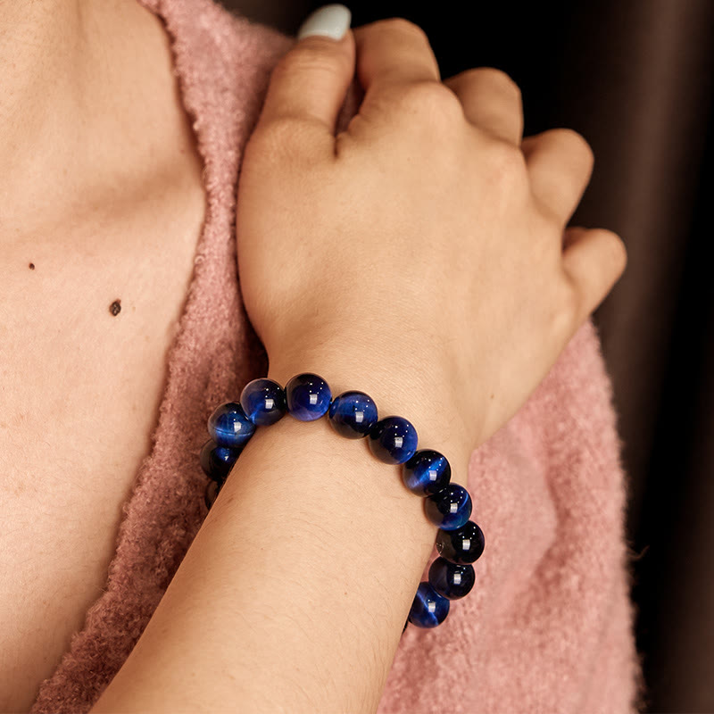 Blue Tiger Eye Balance Stone Bracelet