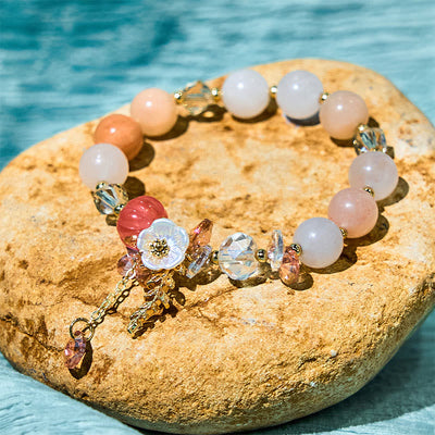 Heilarmband mit mehreren Edelsteinen: Amethyst und Aventurin