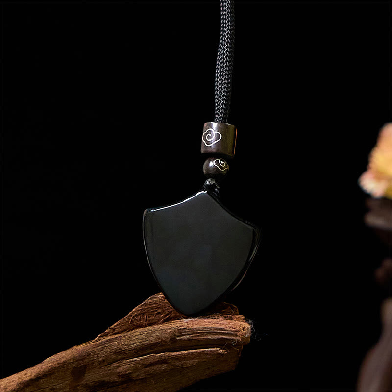Black Obsidian Yin Yang Necklace | Strength & Balance Pendant