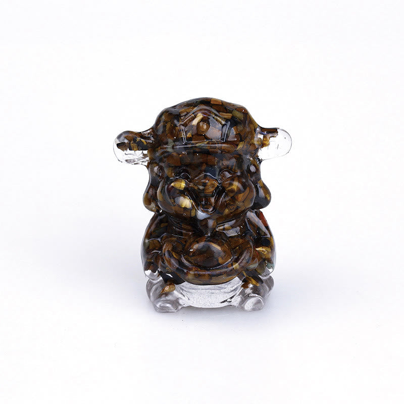 Amethyst, Gott des Reichtums, Kristallharz, Feng-Shui-Dekor, 5,6 cm