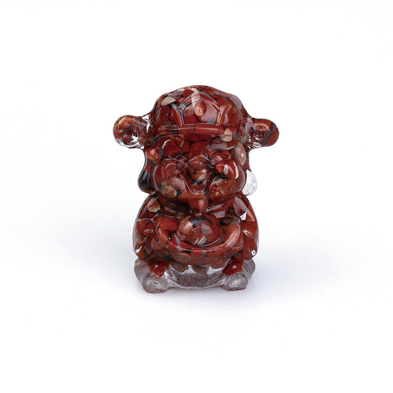 Amethyst, Gott des Reichtums, Kristallharz, Feng-Shui-Dekor, 5,6 cm