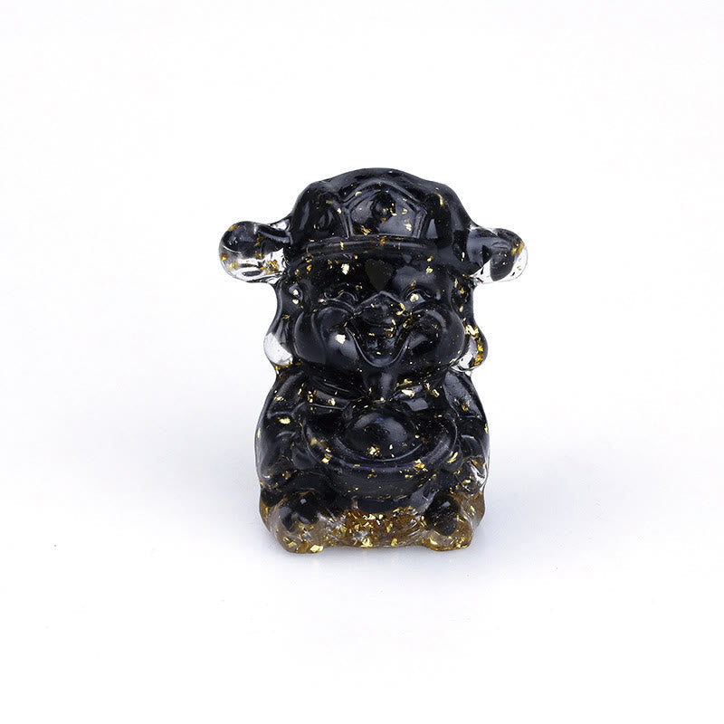 Amethyst, Gott des Reichtums, Kristallharz, Feng-Shui-Dekor, 5,6 cm