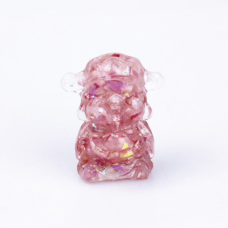 Amethyst, Gott des Reichtums, Kristallharz, Feng-Shui-Dekor, 5,6 cm