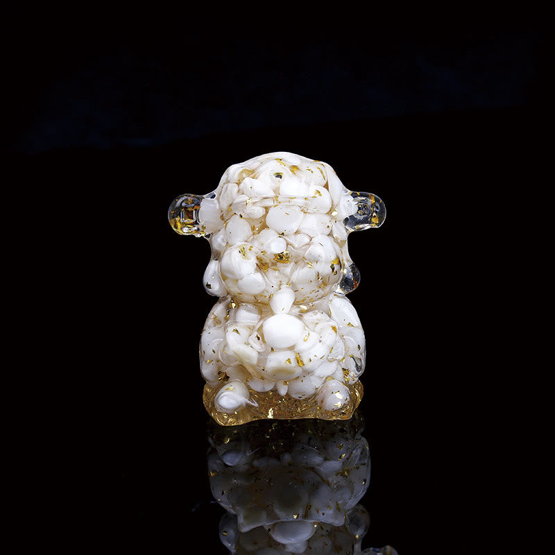 Amethyst, Gott des Reichtums, Kristallharz, Feng-Shui-Dekor, 5,6 cm