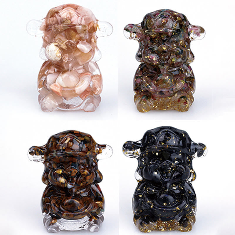 Amethyst, Gott des Reichtums, Kristallharz, Feng-Shui-Dekor, 5,6 cm