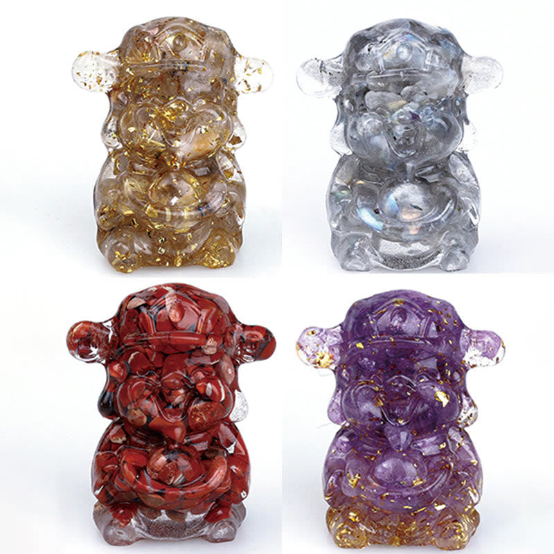 Amethyst, Gott des Reichtums, Kristallharz, Feng-Shui-Dekor, 5,6 cm