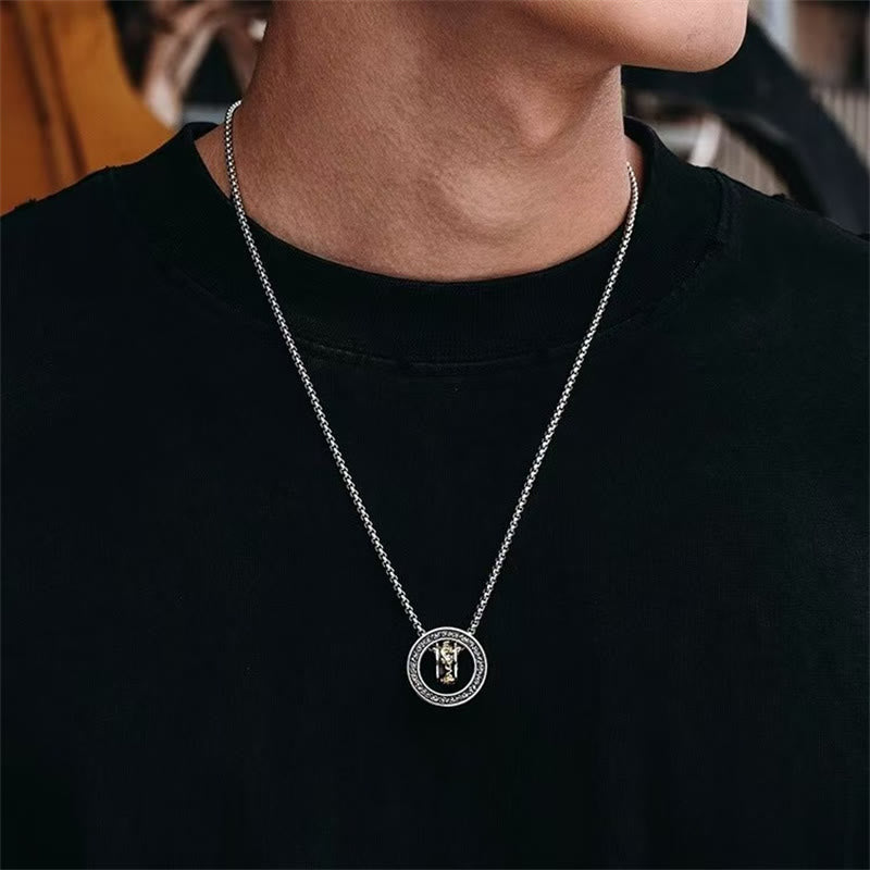 Copper Pixiu Necklace with Peace Buckle | Wealth & Luck