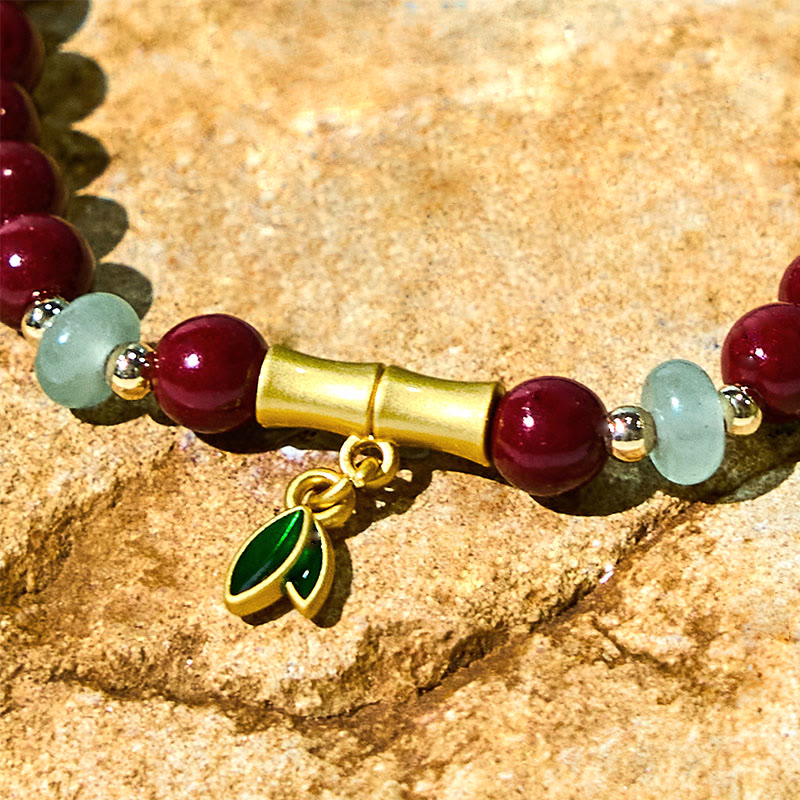 6mm Cinnabar Bamboo Concentration Bracelet